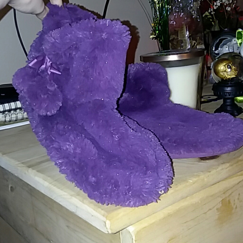 Purple slippers